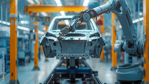 In the automobile industry, a robot arm with an optical CMM 3D scanner is used to measure car parts.