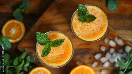 healthy smoothies are the latest trendy drink of the week  The juice from fresh oranges from the leaves of stevia 
