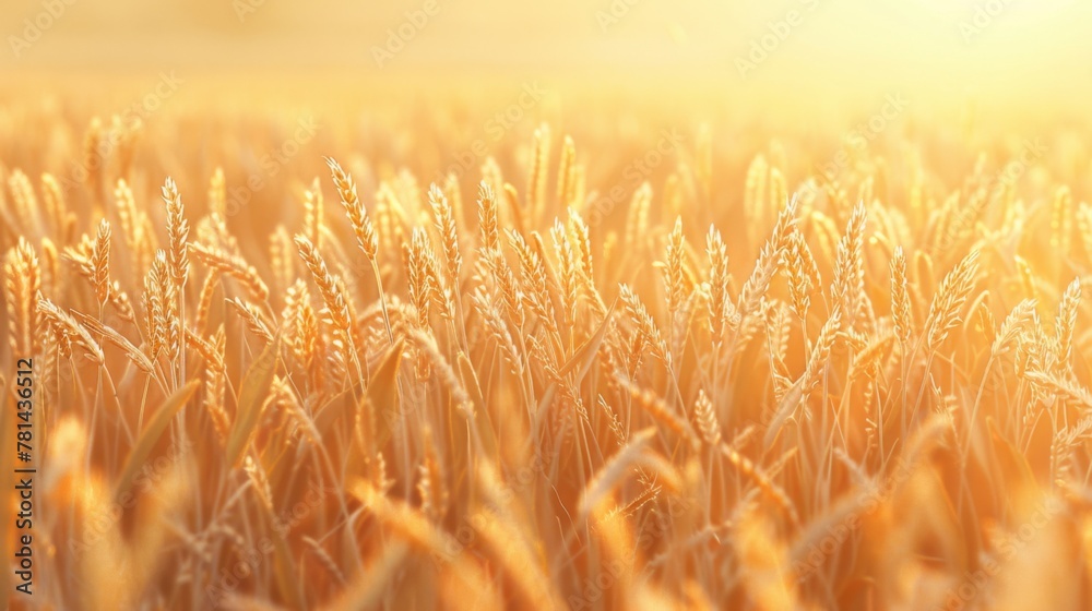 Fototapeta premium Golden Wheat Field at Sunset