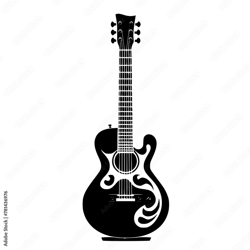 Obraz premium Bass Guitar Svg, Guitar png, Guitar Silhouette, Guitar Shape SVG, Guitar SVG, Guitarist PNG, Guitarist Vector, Guitar Player Vector, Music Svg, Guitarist SVG, Musician SVG, Guitarist Clipart, Music No