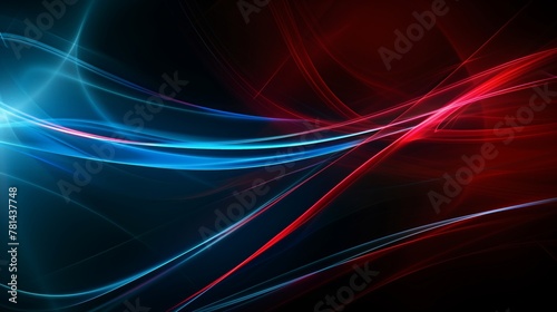 A colorful, abstract image with blue and red lines. The blue and red lines are wavy and overlapping, creating a sense of movement and energy. The image is dynamic and visually striking photo