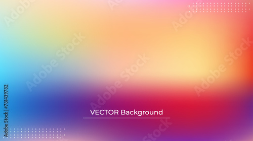 Wallpaper Mural Smooth and blurry colorful gradient mesh background. Modern bright rainbow colors. Easy editable soft colored vector banner template. Premium quality Torontodigital.ca