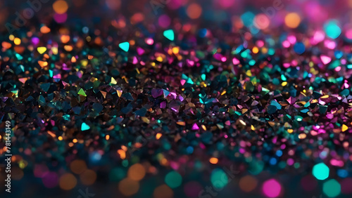 Premium quality Generative AI illustration, fantasy digital art, disco glitter sparkles defocused