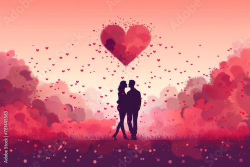 Embracing Love in Art  A Journey Through Romantic Designs  Contemporary Graphics  and Blissful Illustrations