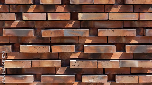 A brick wall with a brick pattern