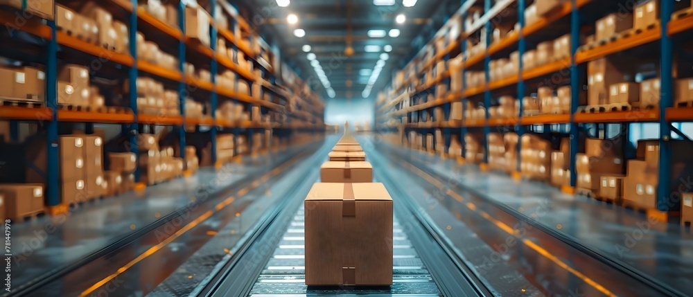 Efficient Supply Chain: Streamlined Inventory and Swift Lead Times. Concept Inventory Management, Lead Time Optimization, Efficient Logistics, Supply Chain Streamlining