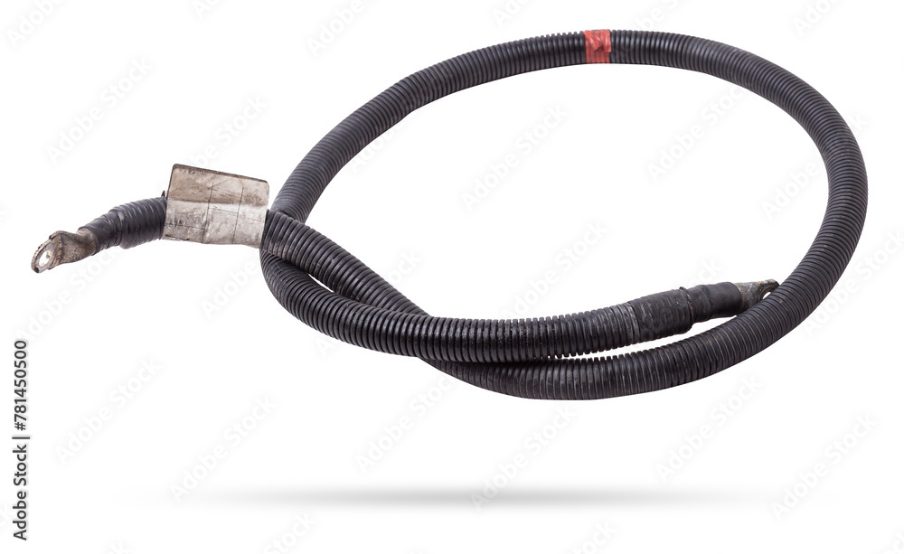 Automotive wiring harness with negative battery terminal and squib for disconnection in case of an accident. Vehicle security systems. Automotive wiring harness with negative battery terminal and squib for disconnection in case of an accident. Vehicle security systems.