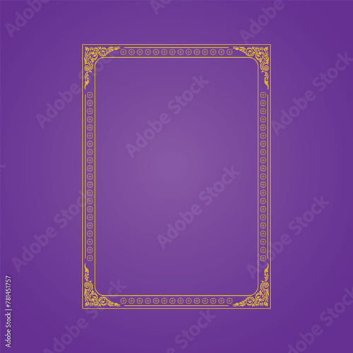 golden certificate frame photo A4