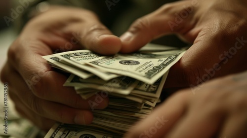 Hands Counting Dollar Bills