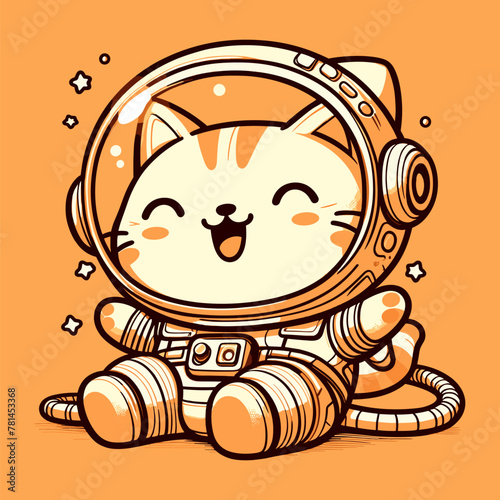 Stellar Paws of the Astronaut Cat