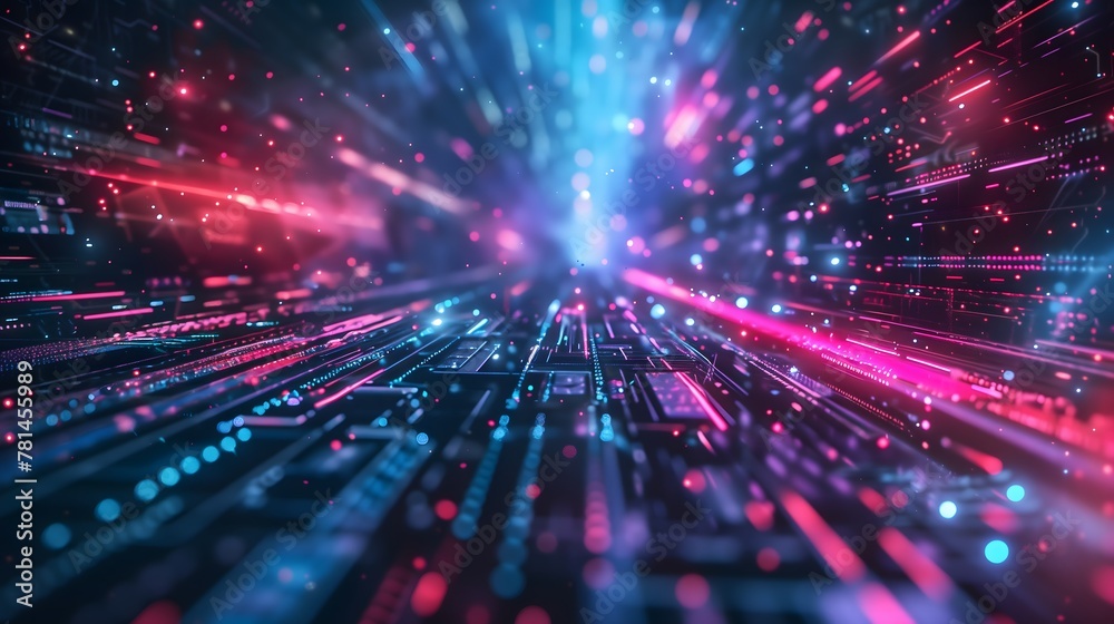 Obraz premium Data information flow