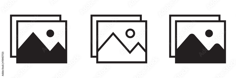 Picture icon vector. photo gallery sign and symbol. image icon. gallery Icon. picture landscape icon symbol vector. on white background. eps10. Picture icon vector. photo gallery sign and symbol. image icon. gallery Icon. picture landscape icon symbol vector. on white background. eps10.