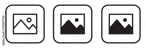 Picture icon vector. photo gallery sign and symbol. image icon. gallery Icon. picture landscape icon symbol vector. on white background. eps10.