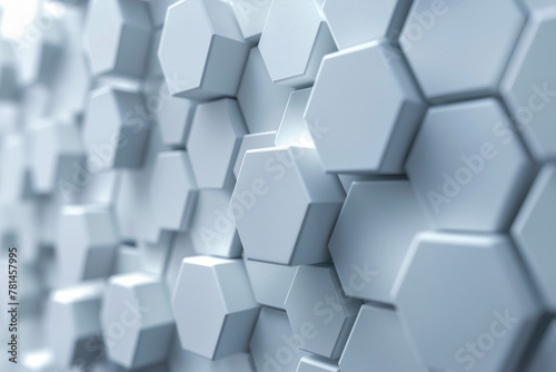 Abstract minimalistic wall made of hexagons