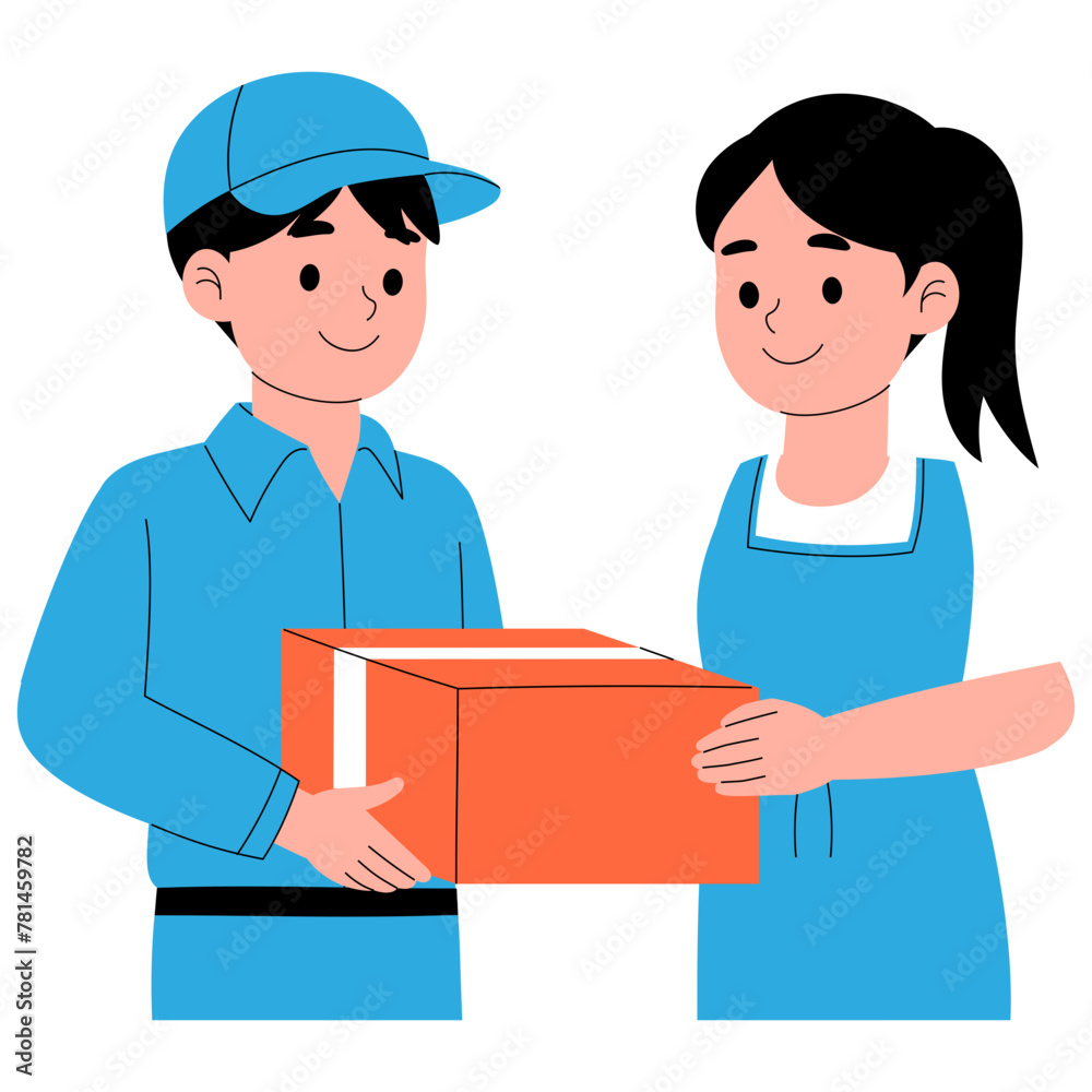 delivery person delivering a package
