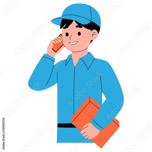 delivery person delivering a package
