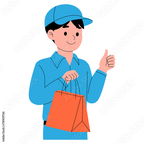 delivery person delivering a package
