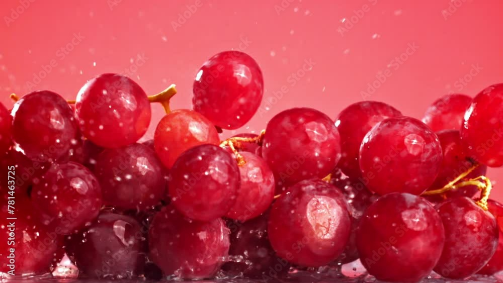 Super slow motion fresh grapes. High quality FullHD footage Super slow motion fresh grapes. High quality FullHD footage
