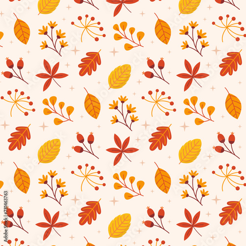 Flat pattern design for fall season celebration