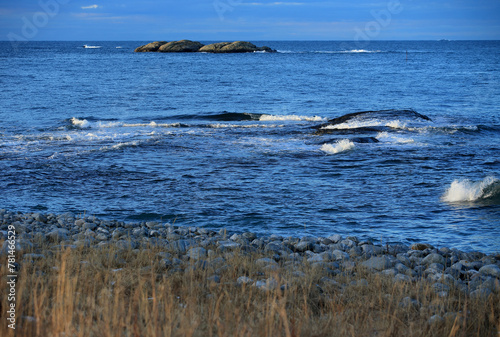 Obraz na płótnie Seashore in Vigra, Norway. w salonie