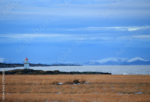 Obraz na płótnie Lighthouse at Vigra island, Norway. w salonie