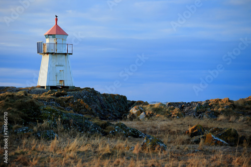 Obraz na płótnie Lighthouse at Vigra island, Norway. w salonie