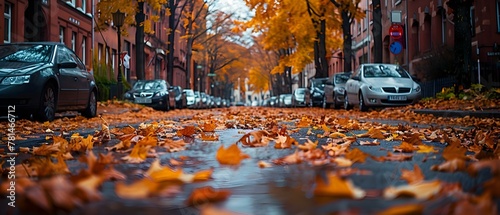 Autumn Symphony on a City Street. Concept Fall Fashion Trends  Urban Style  Street Photography  Seasonal Vibes  Stylish Accessories