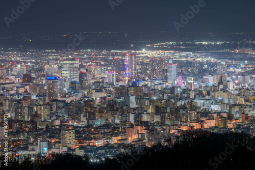 Wallpaper Mural 北海道　札幌　夜景　都市景観　幌見峠 Torontodigital.ca
