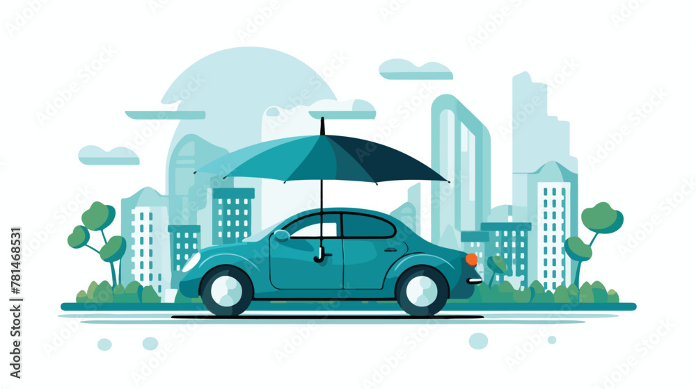 Insurance graphic design  vector illustration 2d fl