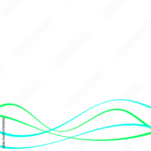 Wavy Blue Green Lines Background