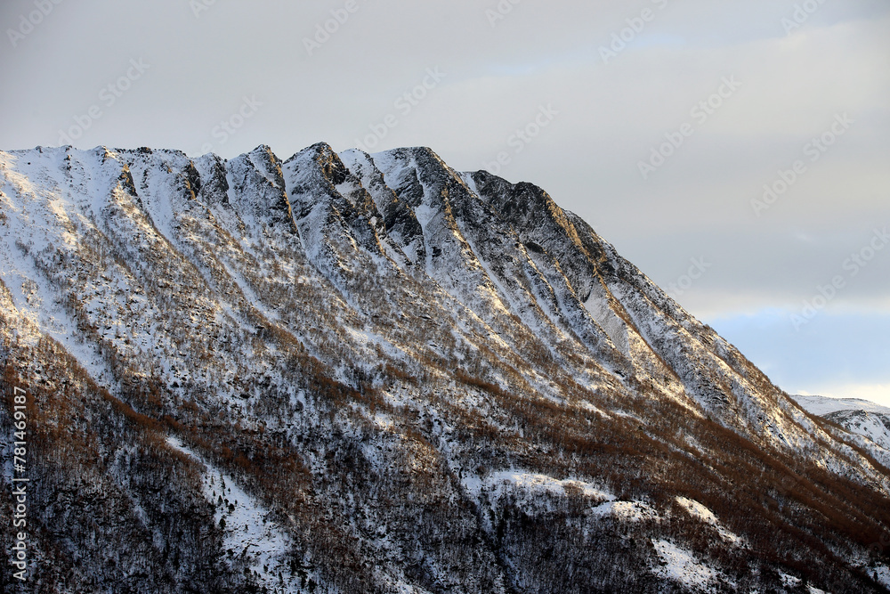 Winter mountains near Gamlem (More og Romsdal, Norway).