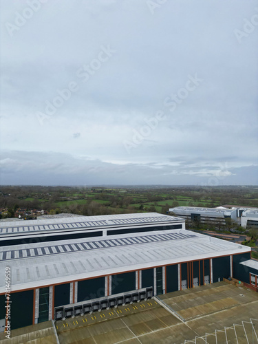 Wallpaper Mural Aerial View of Elstree London City of England Great Britain during Cloudy and Windy Day. April 4th, 2024 Torontodigital.ca