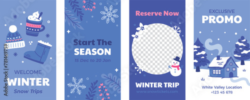 Instagram stories collection for winter season celebration