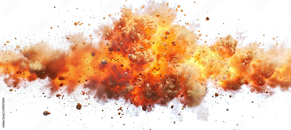 Big explosion effect, realistic explosions boom, realistic fire explosion isolated on white background Big explosion effect, realistic explosions boom, realistic fire explosion isolated on white background