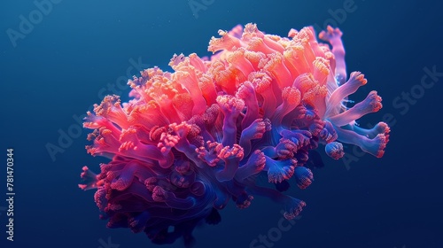 A minimalist style of an ocean coral 