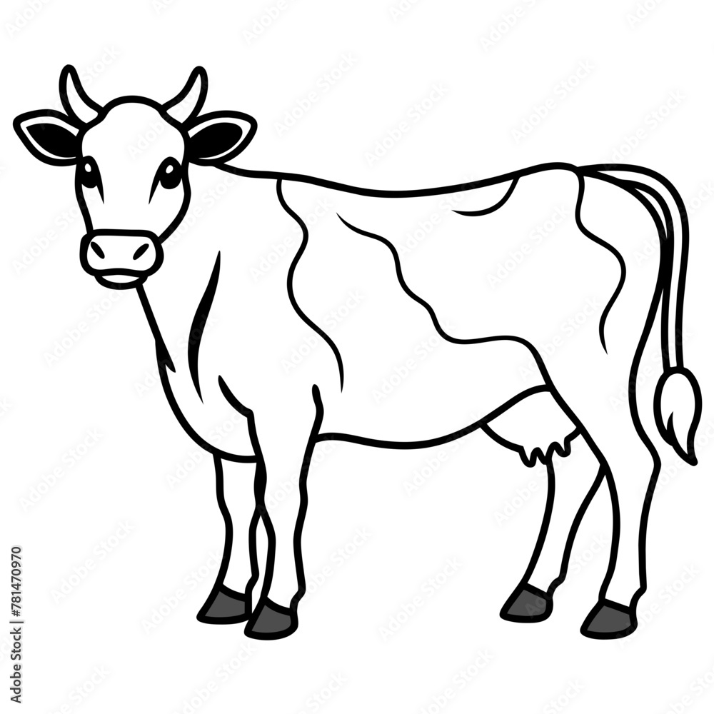 Fototapeta premium cow vector illustration 