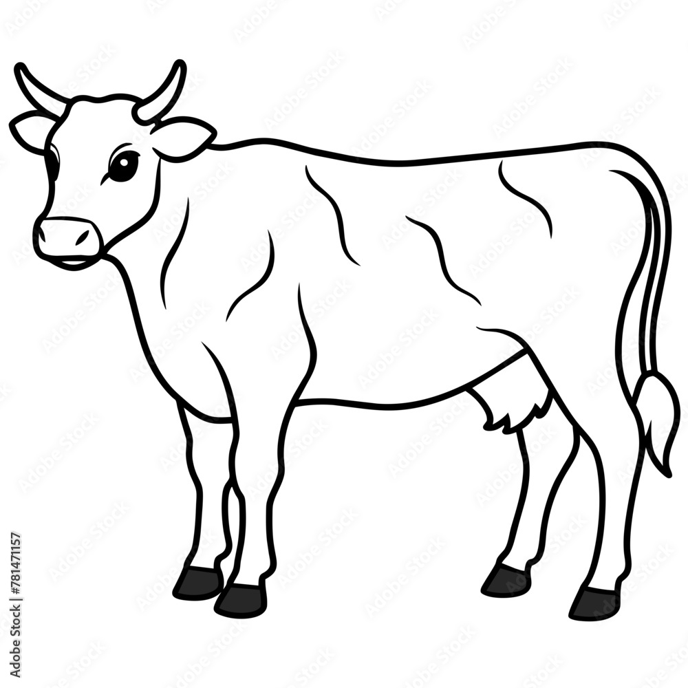 Fototapeta premium cow vector illustration 