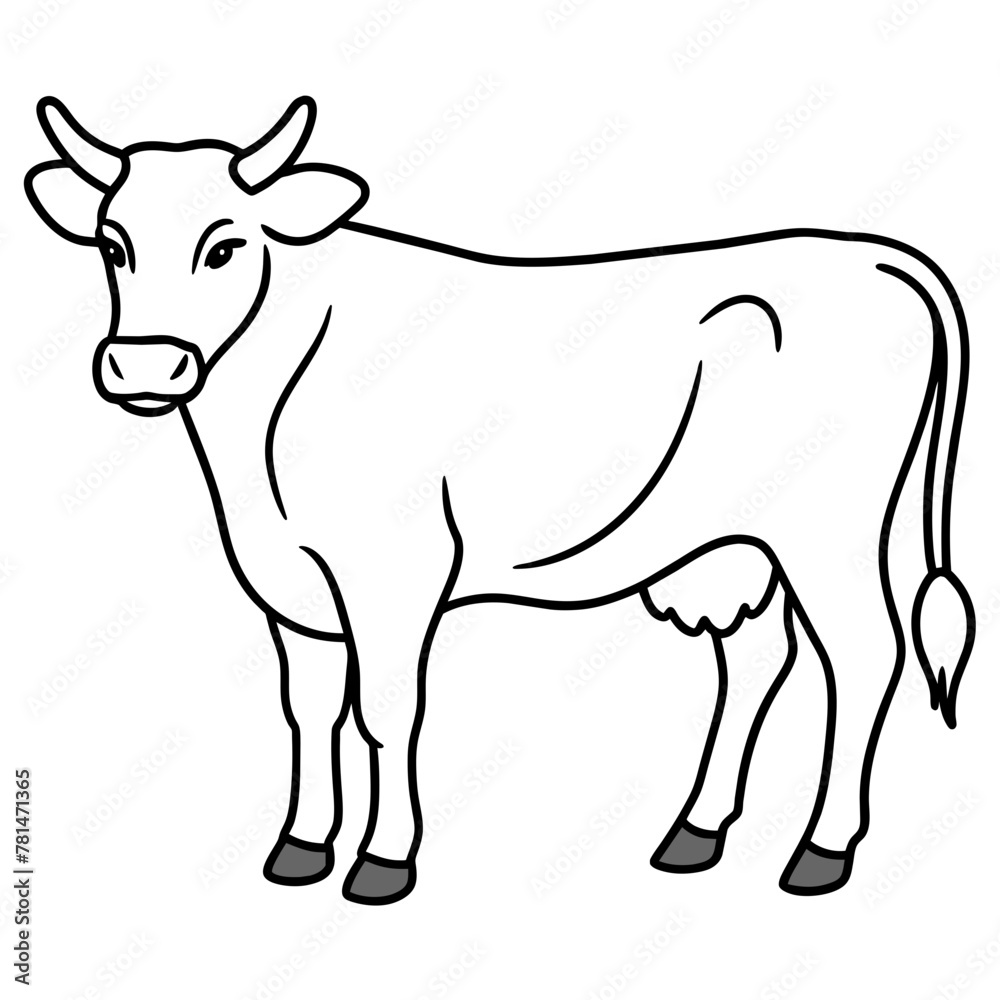 Obraz premium cow vector illustration 