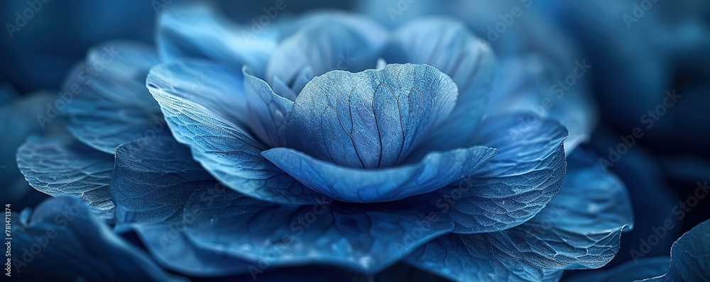Fototapeta premium camelia blue Petal Close-Up.