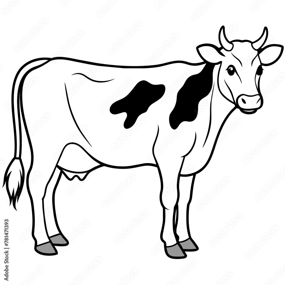 Obraz premium cow vector illustration 