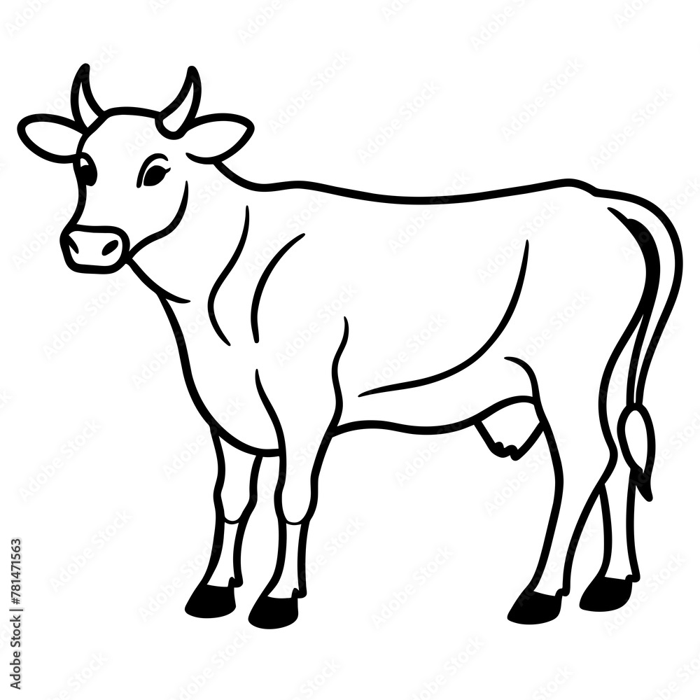 Fototapeta premium cow vector illustration