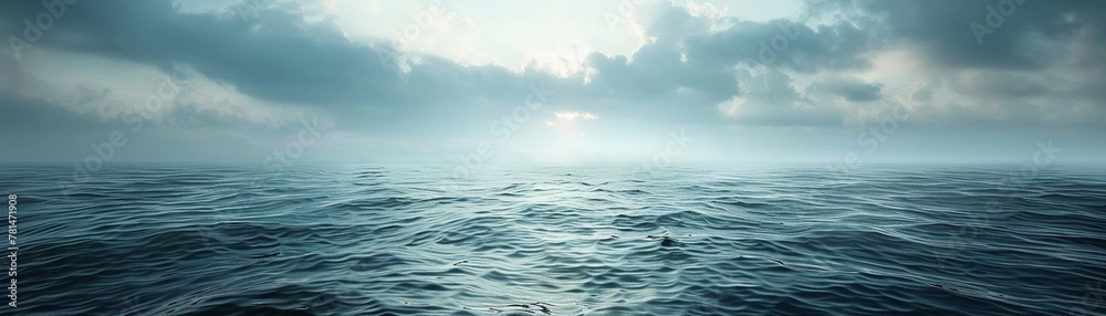 An ocean devoid of sunlight, its still surface reflecting the gloomy heavens, a realm where illumination avoids, and enigmas flourish An ocean devoid of sunlight, its still surface reflecting the gloomy heavens, a realm where illumination avoids, and enigmas flourish