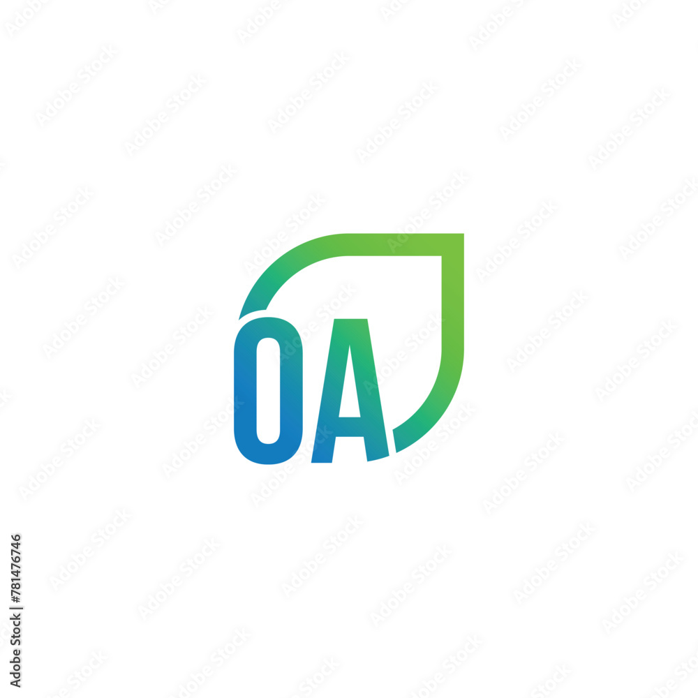 Letter OA logo grows, develops, natural, organic, simple, financial logo. Letter OA logo grows, develops, natural, organic, simple, financial logo.