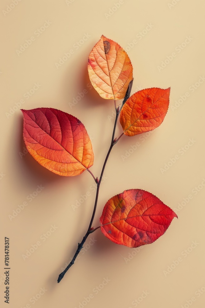 Fototapeta premium A minimalist style of an autumn concept