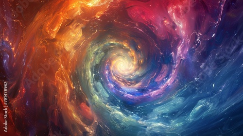 Cosmic color swirl abstract background