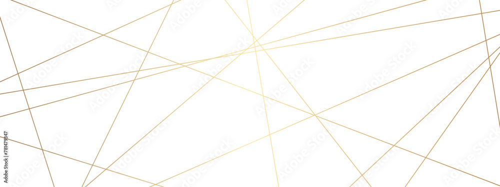 Luxury premium shiny golden geometric lines overlap design for cosmetic product cover background. Vector geometric luxury golden lines for banner, template, book cover, cosmetic product cover.  