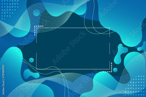 Abstract background paper cut blue design