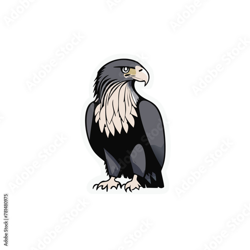 Eagle heads black and white vector, the Head of an eagle in the form of a stylized tattoo. Eagle Mascot Vector Illustration, eagle silhouette, logo, icon, design vector illustration for graphic design