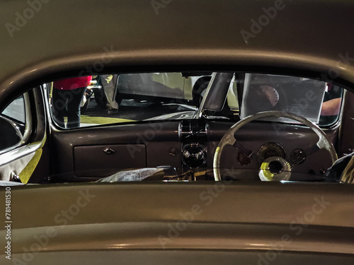 interior of old car seen from the back