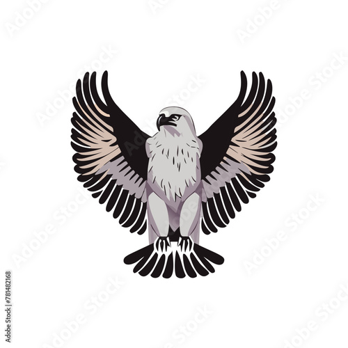 Eagle heads black and white vector, the Head of an eagle in the form of a stylized tattoo. Eagle Mascot Vector Illustration, eagle silhouette, logo, icon, design vector illustration for graphic design